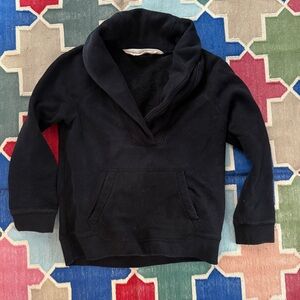 J Crew black shawl-neck sweatshirt
